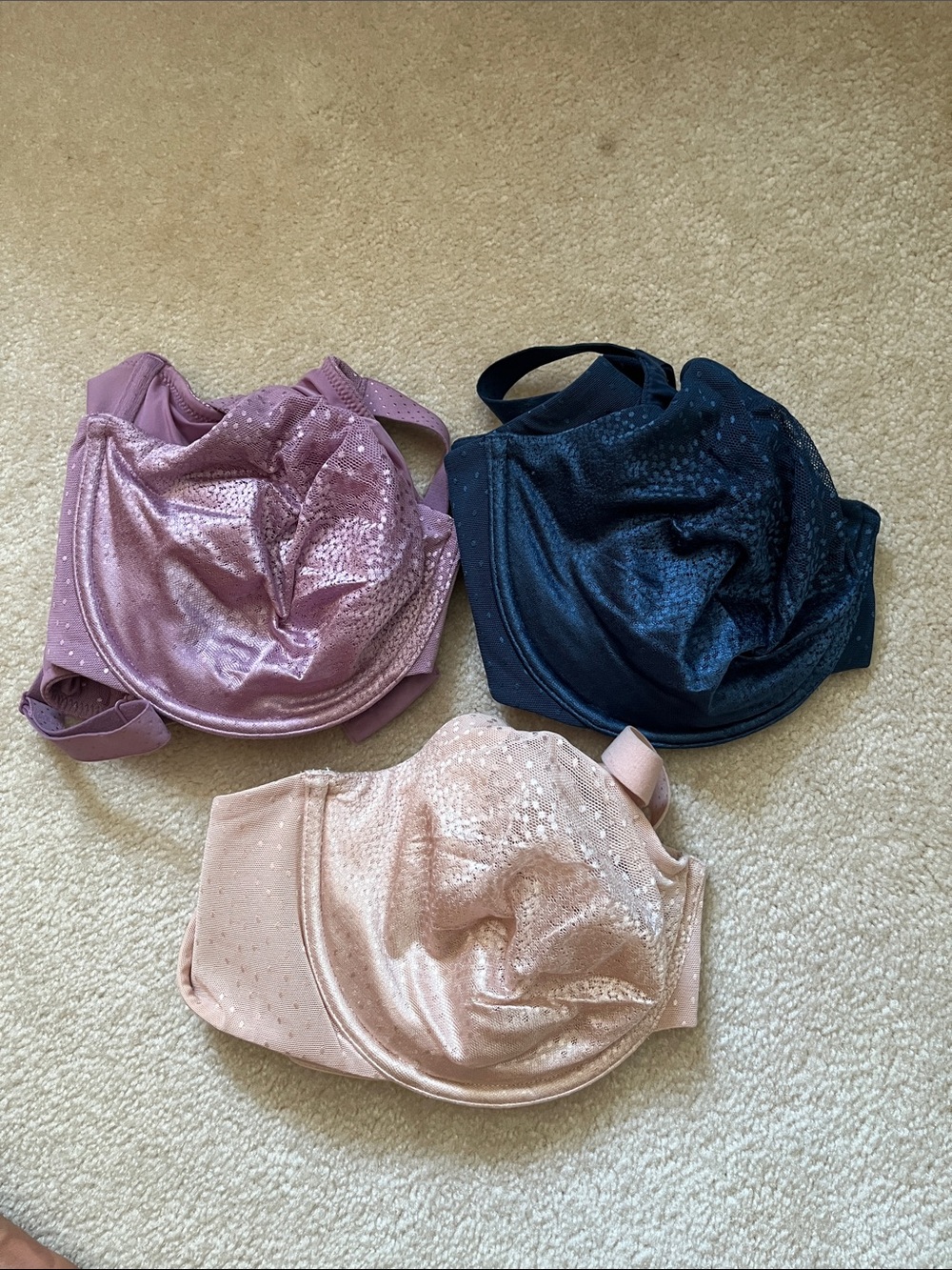 Wacoal Women’s Shimmer Support Bra - Blue, Mauve & Blush